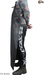 Skórzany fartuch ochronny F21 BLACK/ rzeźniczy/spawalniczy/ kucharski/ grillowy/ ślusarski