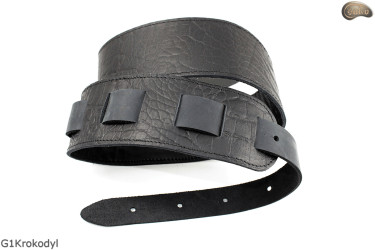 Pas do gitary elektrycznej/ basowej G1 Krokodyl skóra naturalna