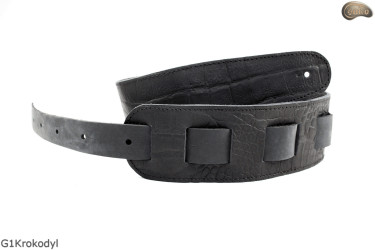 Pas do gitary elektrycznej/ basowej G1 Krokodyl skóra naturalna