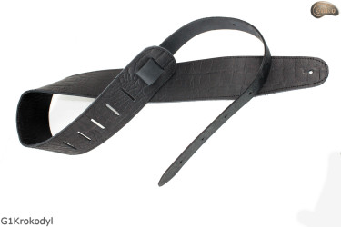 Pas do gitary elektrycznej/ basowej G1 Krokodyl skóra naturalna