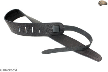 Pas do gitary elektrycznej/ basowej G1 Krokodyl skóra naturalna