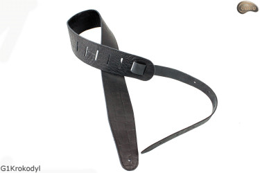 Pas do gitary elektrycznej/ basowej G1 Krokodyl skóra naturalna