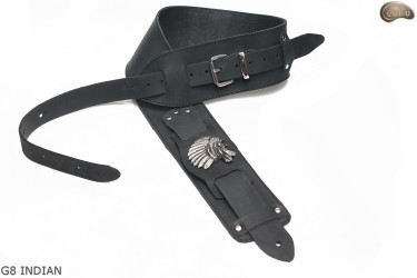 Pas do gitary elektrycznej/ basowej G8 INDIANIN/ wódz skóra naturalna