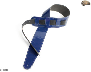 G100 BLUE electric/bass guitar strap, genuine leather, reversible