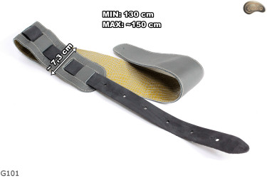 G101 electric/bass guitar strap, genuine leather, reversible