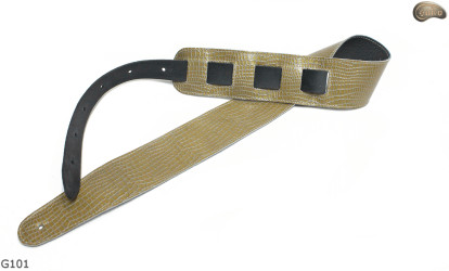G101 electric/bass guitar strap, genuine leather, reversible