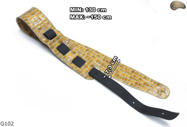 G102 electric/bass guitar strap, genuine leather, reversible