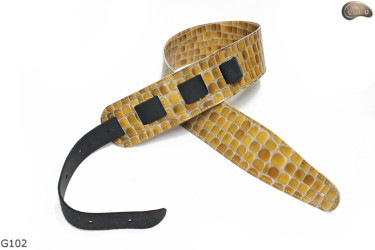G102 electric/bass guitar strap, genuine leather, reversible