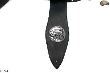 G594 EAGLE electric/bass guitar strap, genuine leather