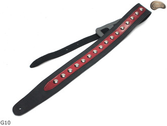 Pas do gitary elektrycznej/ basowej G10 skóra naturalna, dwustronny