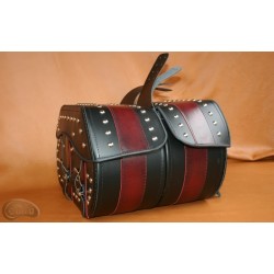 LEATHER SADDLEBAGS S07 RED