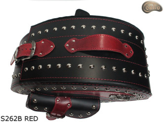 LEATHER SADDLEBAGS S262 RED