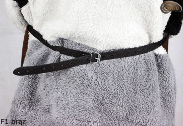 Tablier de protection en cuir / boucher / soudeur / cuisinier / barbecue / serrurier F1 BROWN