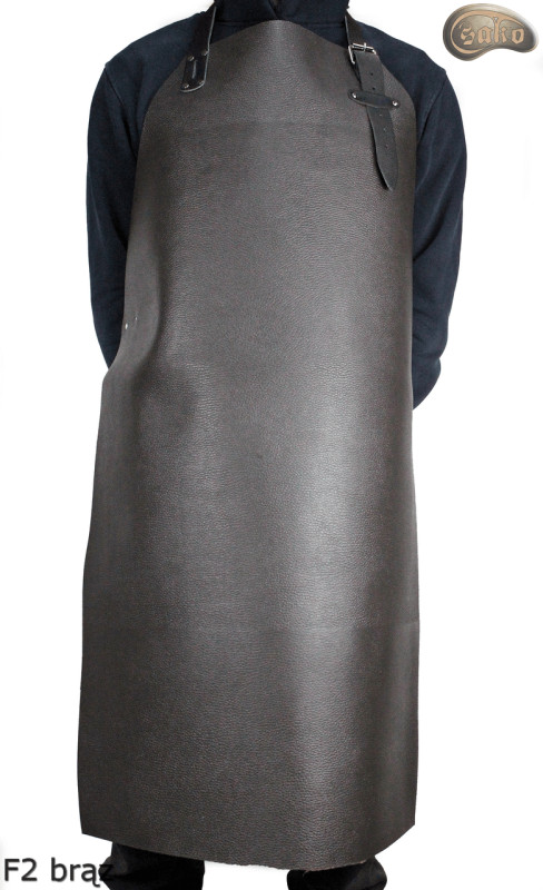 Skórzany fartuch ochronny F2 BRĄZ / rzeźniczy/spawalniczy/ kucharski/ grillowy/ ślusarski