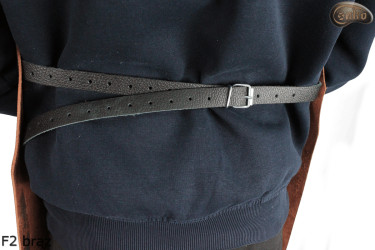 Skórzany fartuch ochronny F2 BRĄZ / rzeźniczy/spawalniczy/ kucharski/ grillowy/ ślusarski