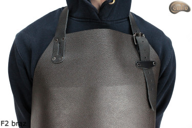 Tablier de protection en cuir F2 BROWN /boucher/soudure/chef/barbecue/serrurier