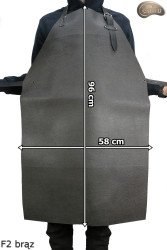 Skórzany fartuch ochronny F2 BRĄZ / rzeźniczy/spawalniczy/ kucharski/ grillowy/ ślusarski