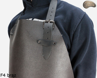 Leather protective apron F4 BROWN/butcher/welding/chef/barbecue/locksmith