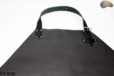 Leather protective apron F4 BROWN/butcher/welding/chef/barbecue/locksmith