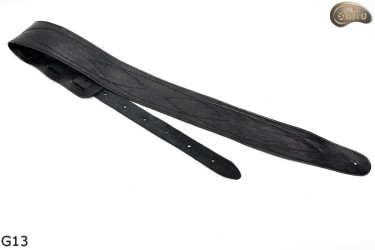 G13 guitar strap, double-sided leather strap for electric bass guitar