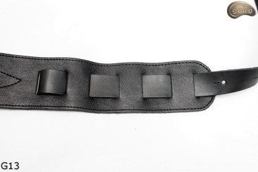 G13 guitar strap, double-sided leather strap for electric bass guitar