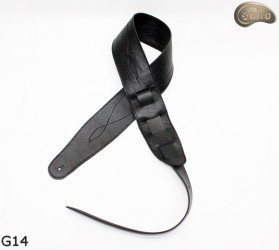 G14 guitar strap, double-sided leather strap for electric bass guitar