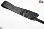 G14 guitar strap, double-sided leather strap for electric bass guitar