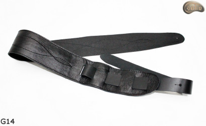 G14 guitar strap, double-sided leather strap for electric bass guitar
