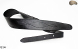 G14 guitar strap, double-sided leather strap for electric bass guitar