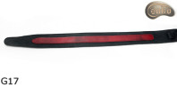 Pas do gitary elektrycznej/ basowej G17 RED dwustronny skóra naturalna