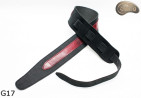 Pas do gitary elektrycznej/ basowej G17 RED dwustronny skóra naturalna