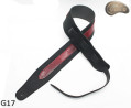 G17 RED guitar strap, double-sided leather strap for electric bass guitar