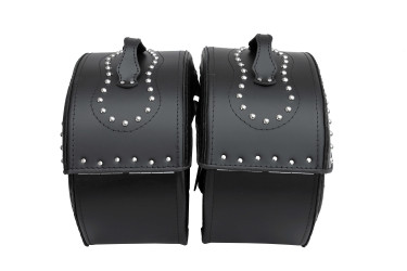 LEATHER SADDLEBAGS S152 SKULL