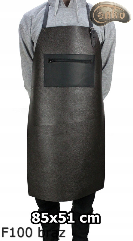 Bőr védőkötény F100 BROWN /hentes/hegesztő/szakács/barbecue/lakatos