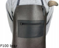 Leather protective apron F100 BROWN/butcher/welding/chef/barbecue/locksmith
