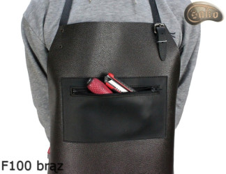 Leather protective apron F100 BROWN/butcher/welding/chef/barbecue/locksmith