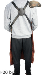 Skórzany fartuch ochronny F20 BRĄZ / rzeźniczy/spawalniczy/ kucharski/ grillowy/ ślusarski