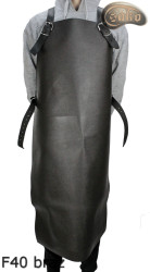 Tablier de protection en cuir F40 brown sans pression boucher/soudure/chef/barbecue/serrurier