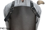 Leather protective apron F40 brown pressure-free butcher/welding/chef/barbecue/locksmith