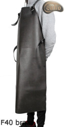Skórzany fartuch ochronny F40 brąz bezuciskowy rzeźniczy/spawalniczy/ kucharski/ grillowy/ ślusarski