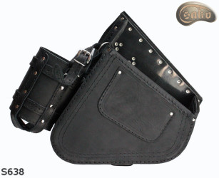 LEATHER SADDLEBAG S638 H-D SOFTAIL