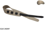 Courroie pour guitare électrique/basse G18 – Beige clair/Écru – Réversible – Cuir véritable