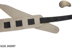 G18 Electric/Bass Guitar Strap – Light Beige/Ecru – Reversible – Genuine Leather