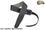 Pas do gitary elektrycznej/ basowej G21 ciemny beż czarny dwustronny skóra naturalna