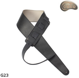 G23 Elektromos Gitár/Basszusgitár Pánt, Világos Bézs/Fekete, Kétoldalas, Valódi Bőr