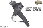 Sangle G24 pour guitare électrique/basse en cuir véritable brillant double face