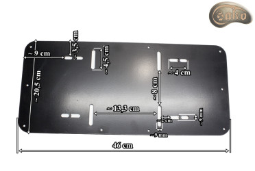 Plate for fixing the bottom of the roll bag