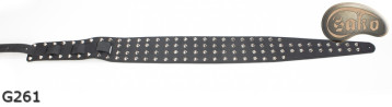 Sangle pour guitare électrique/basse G261 mate, double face, cuir véritable