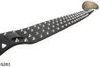 Sangle pour guitare électrique/basse G261 mate, double face, cuir véritable
