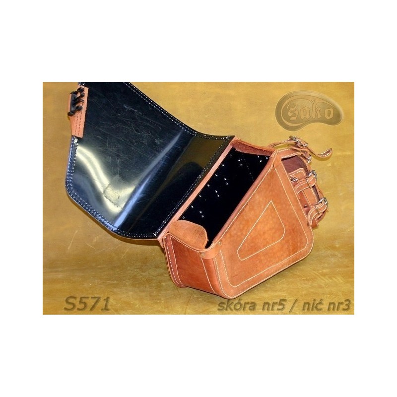 LEATHER SADDLEBAG S571 H-D SPORTSTER